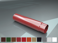 Труба водостічна Raiko 125/90 коричнева 1м