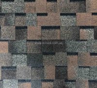 Битумная ламинированная черепица Kerabit Premium (СБС модифицированная) Цвет каштановый. Квадро.