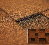 Битумная черепица Kerabit L+ (СБС модифицированная) Цвет терракота. Квадро.