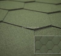 Битумная черепица Kerabit K+ (СБС модифицированная) Цвет зелёный. Тройка.