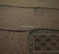 Битумная черепица Kerabit S+ (СБС модифицированная) Цвет коричнево-чёрный. Волна.