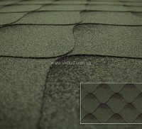 Битумная черепица Kerabit S+ (СБС модифицированная) Цвет зелёно-чёрный. Волна.